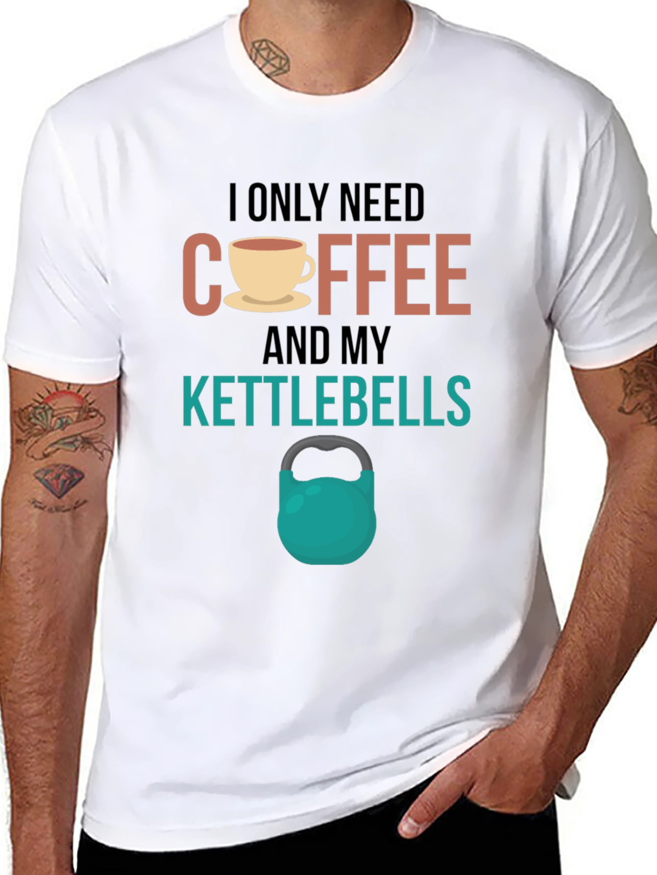Coffee & Kettlebells T-Shirt - Workout Motivation