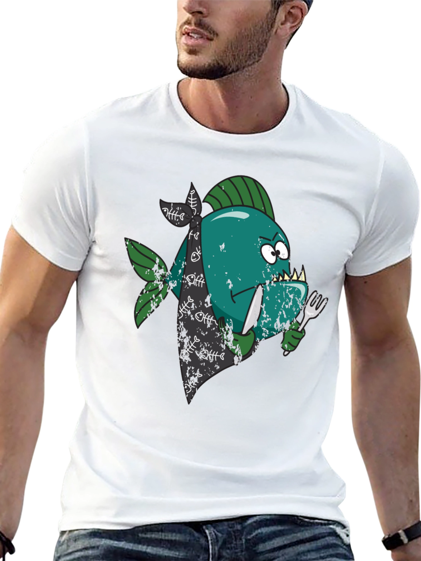 Piranha Black T-Shirt