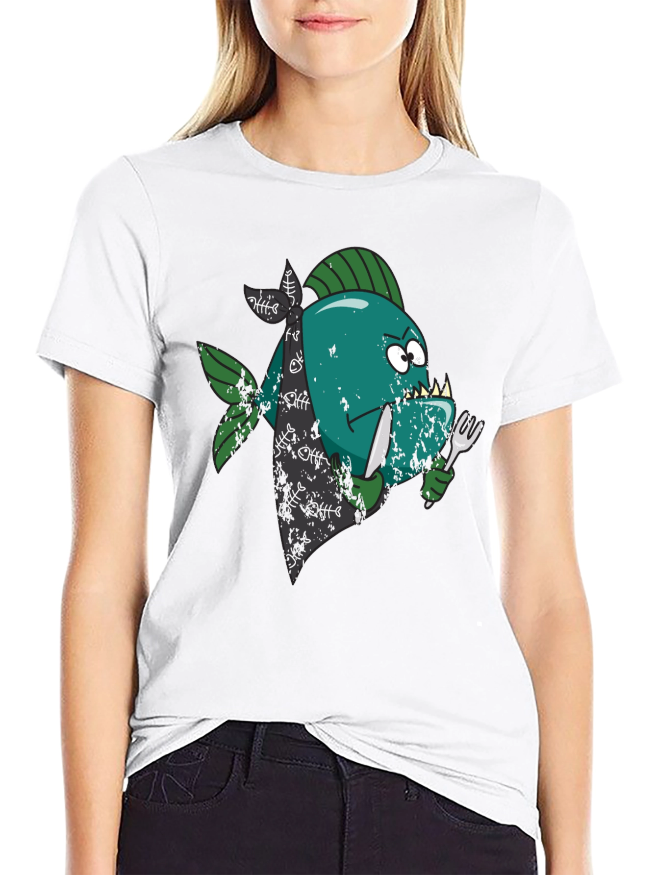 Piranha Black T-Shirt