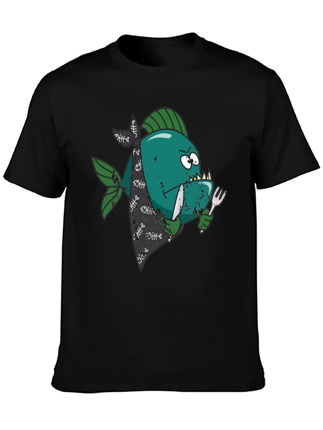 Piranha Black T-Shirt