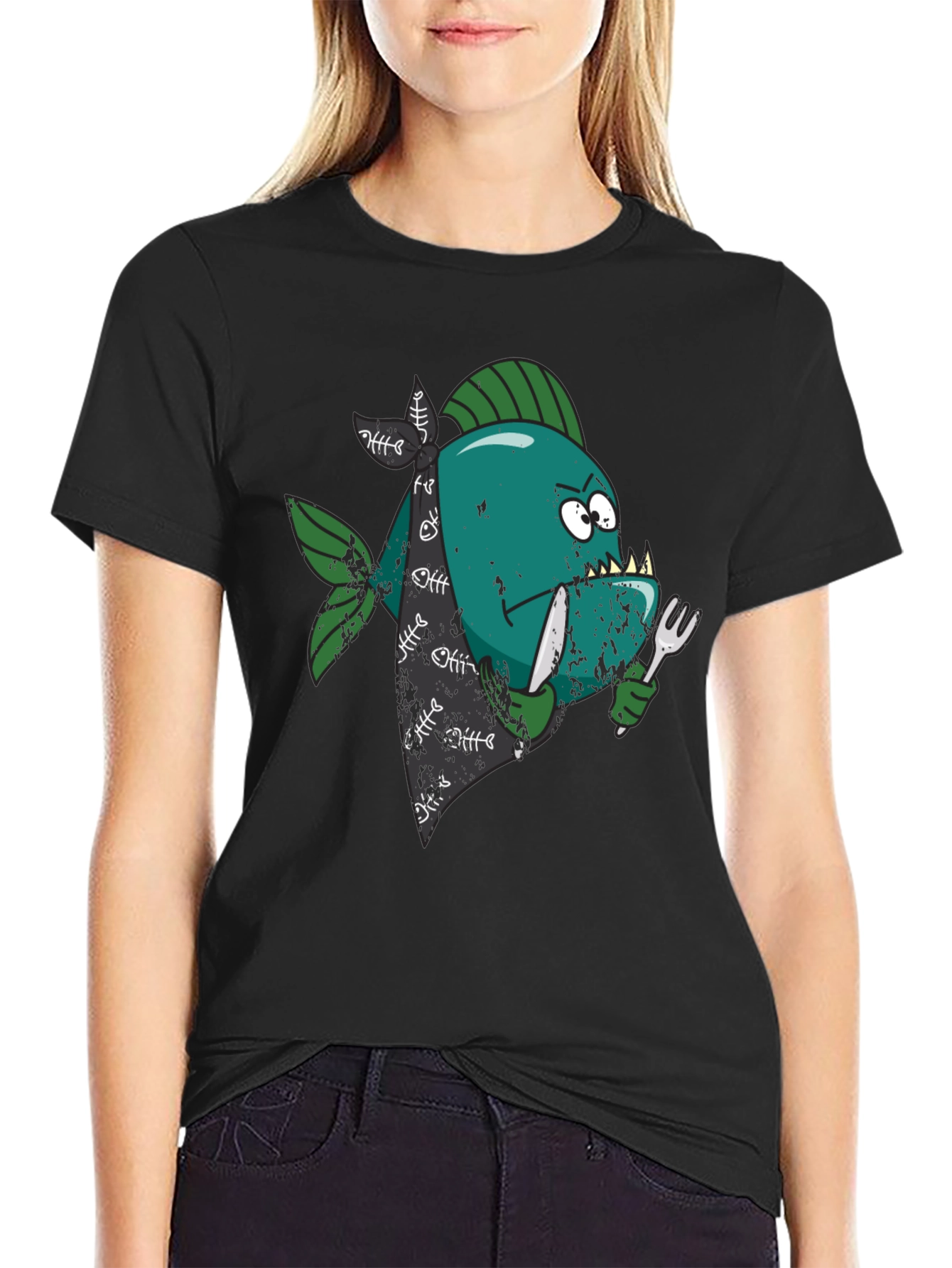 Piranha Black T-Shirt