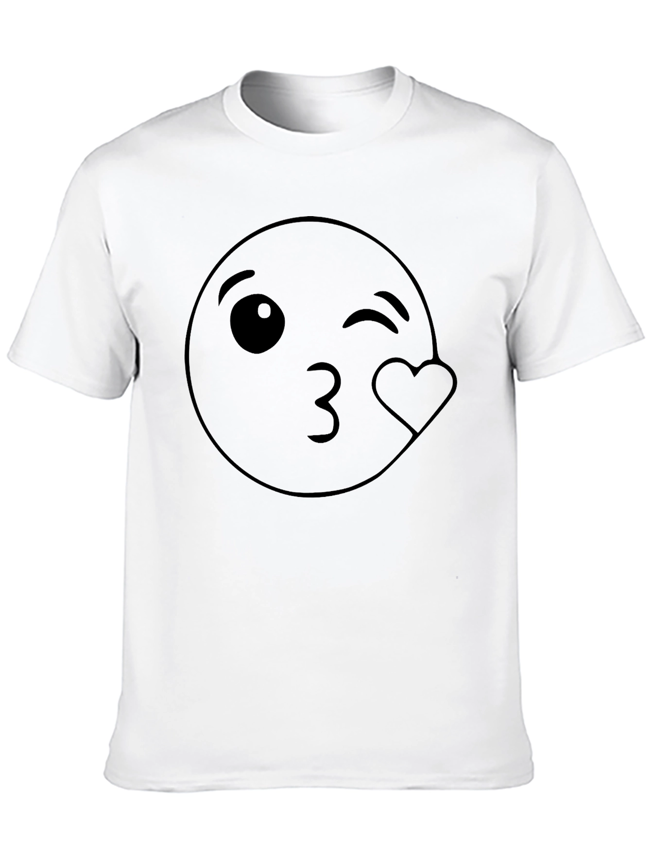 Winking Emoji Graphic Tee - Black