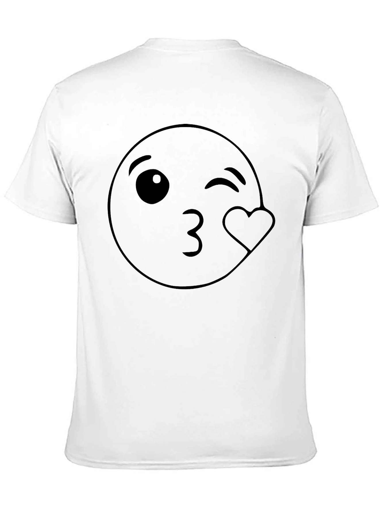 Winking Emoji Graphic Tee - Black