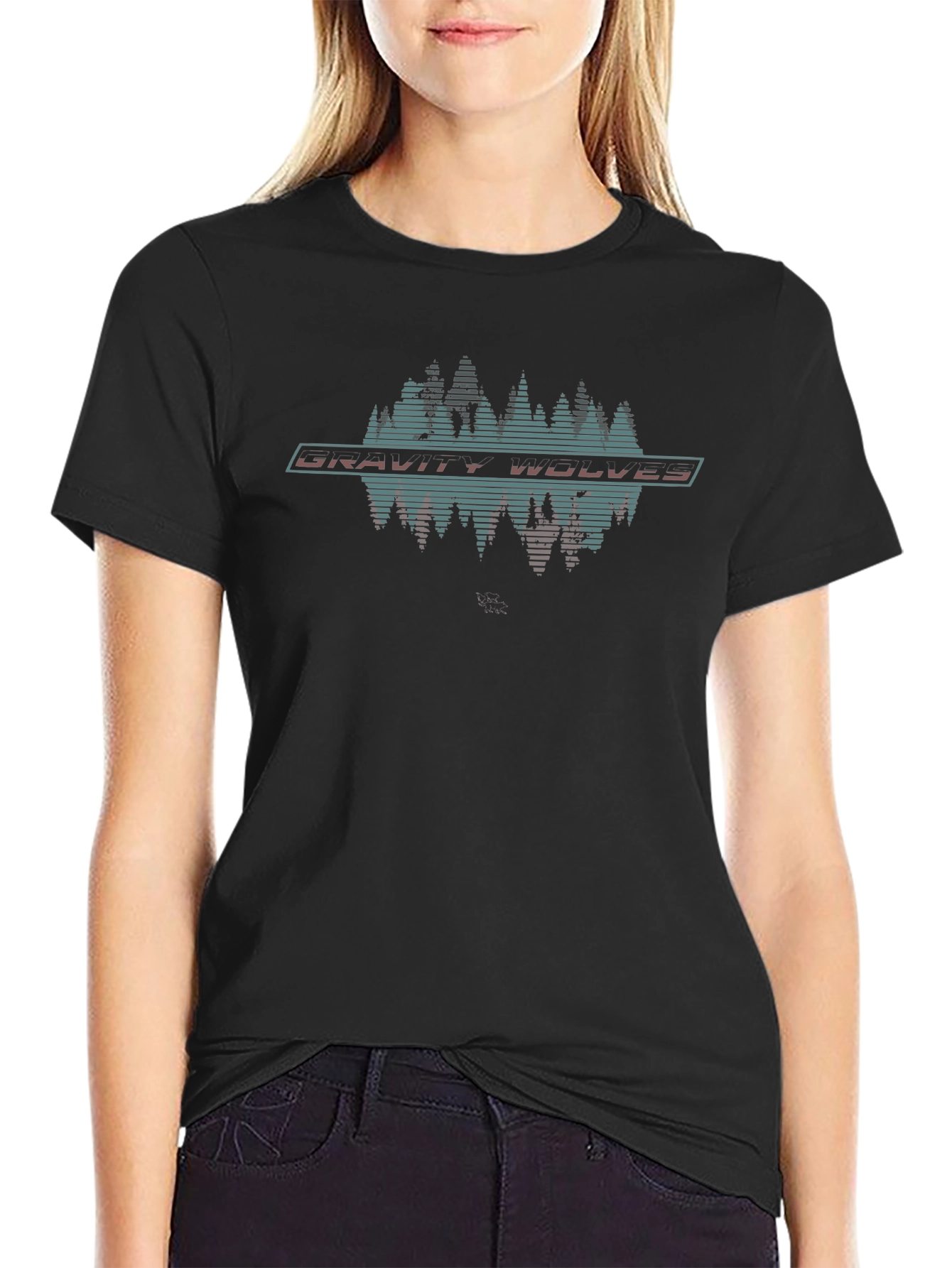 Gravity Wolves Graphic Tee - Retro Style