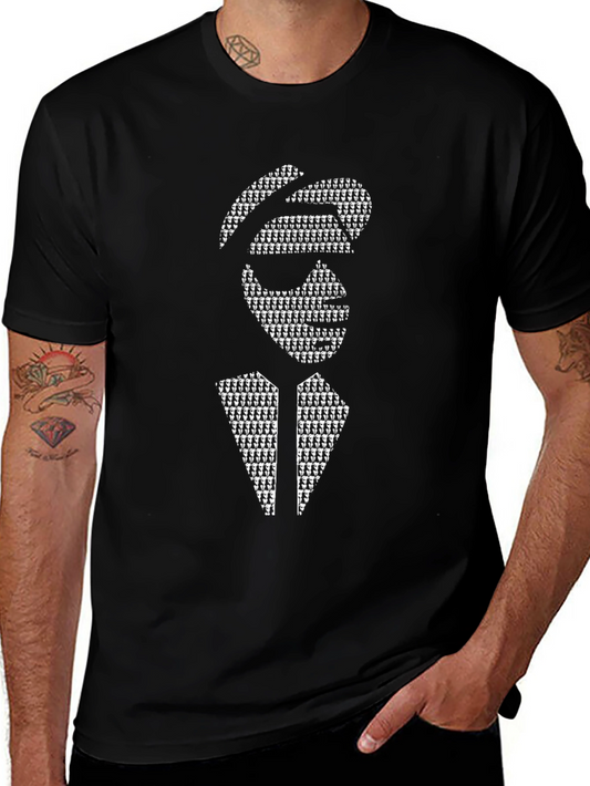 Trendy Silhouette Graphic Tee - Black
