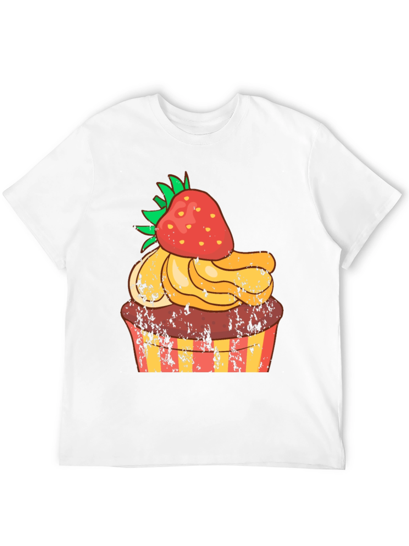 Strawberry Cupcake T-Shirt - Novelty Dessert Tee
