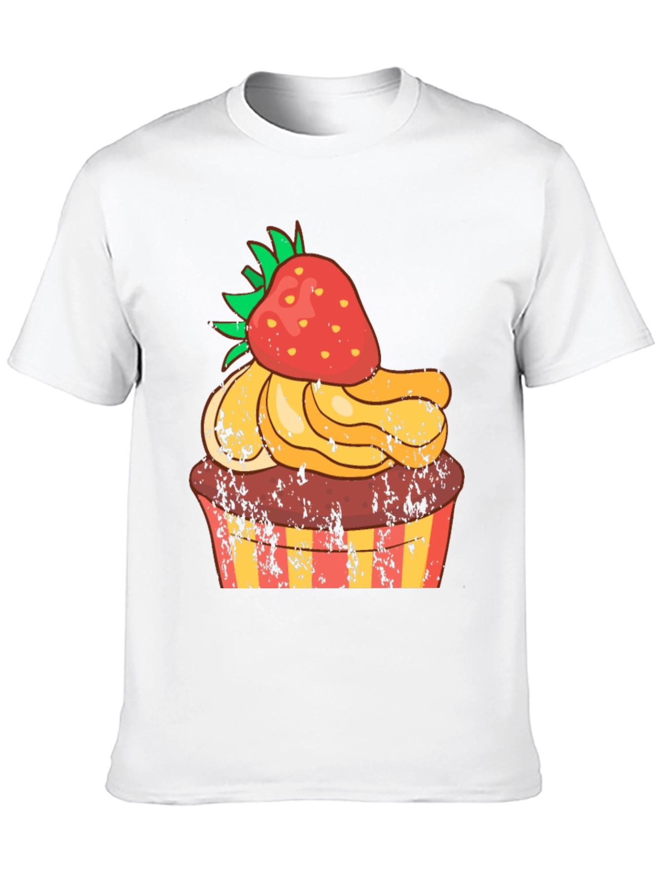 Strawberry Cupcake T-Shirt - Novelty Dessert Tee