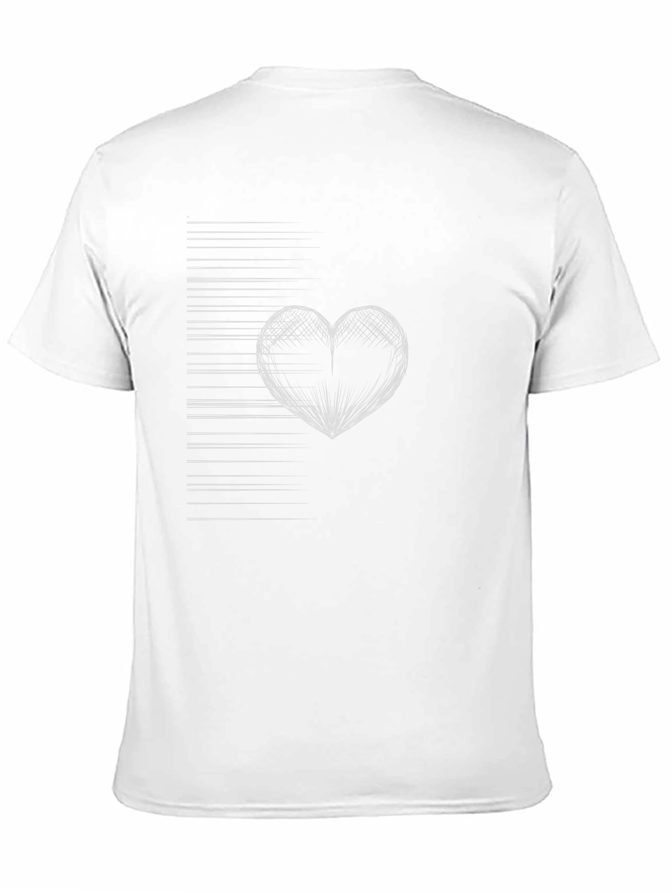Heart Line Graphic Tee - Modern Black T-Shirt