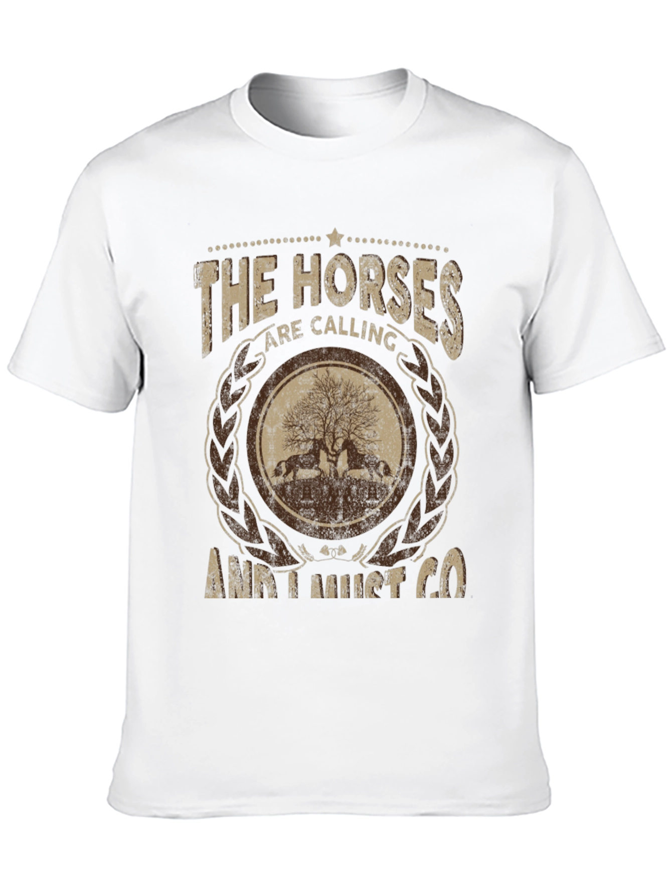 The Horses are Calling Mens Graphic T-Shirt