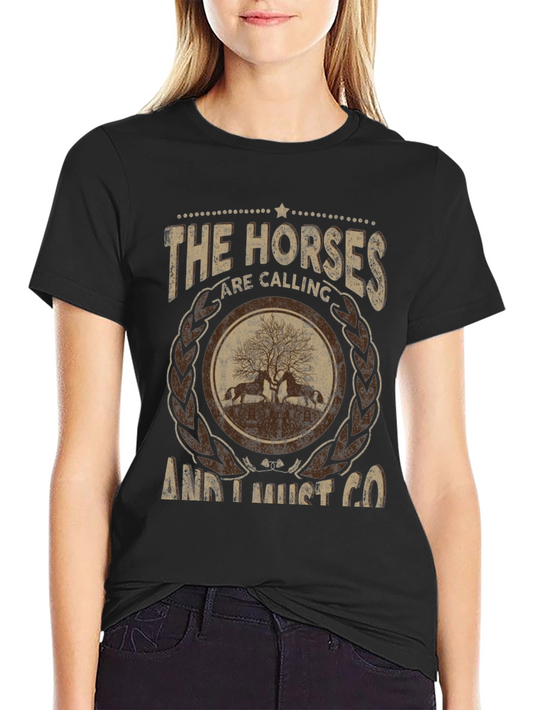 The Horses are Calling Mens Graphic T-Shirt
