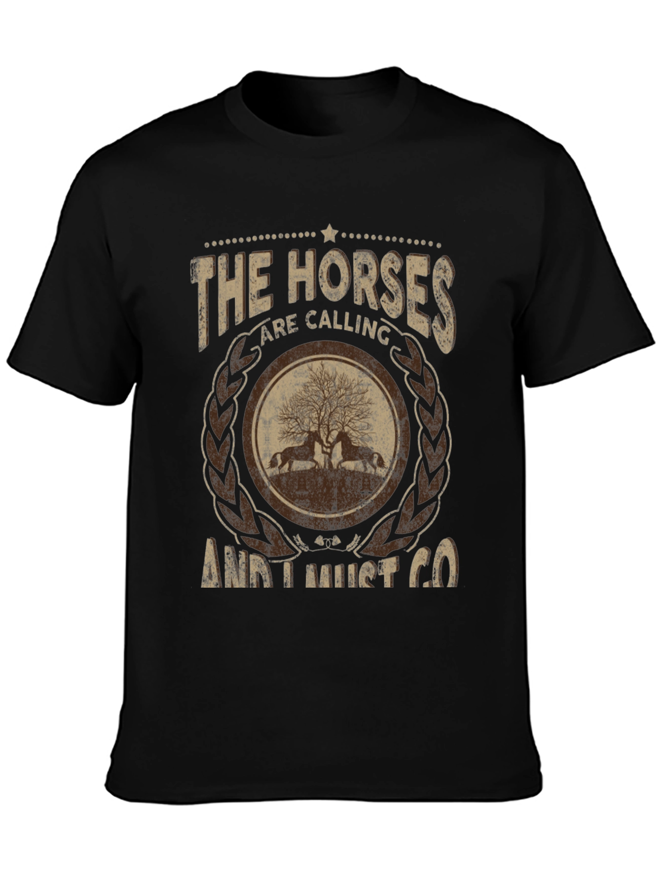 The Horses are Calling Mens Graphic T-Shirt