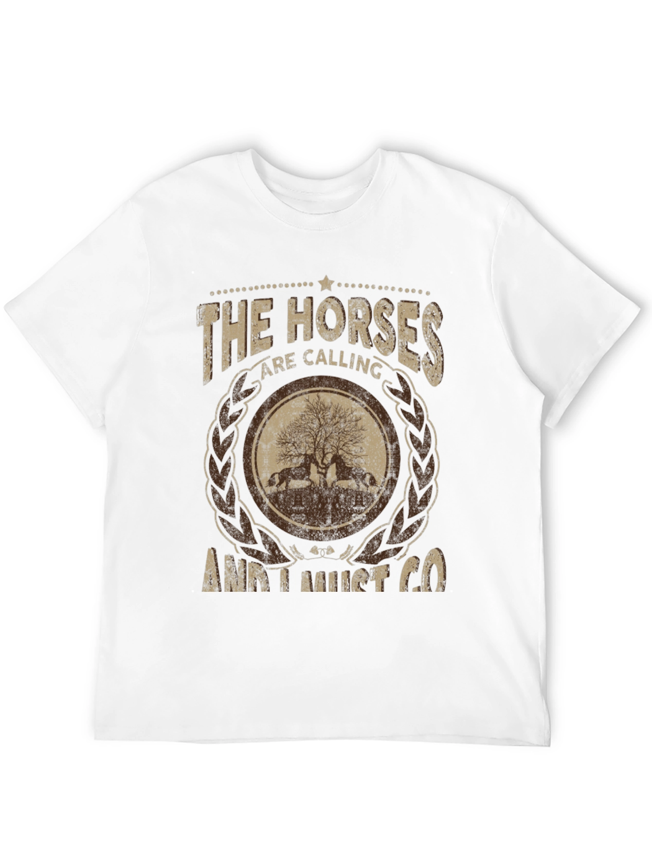 The Horses are Calling Mens Graphic T-Shirt