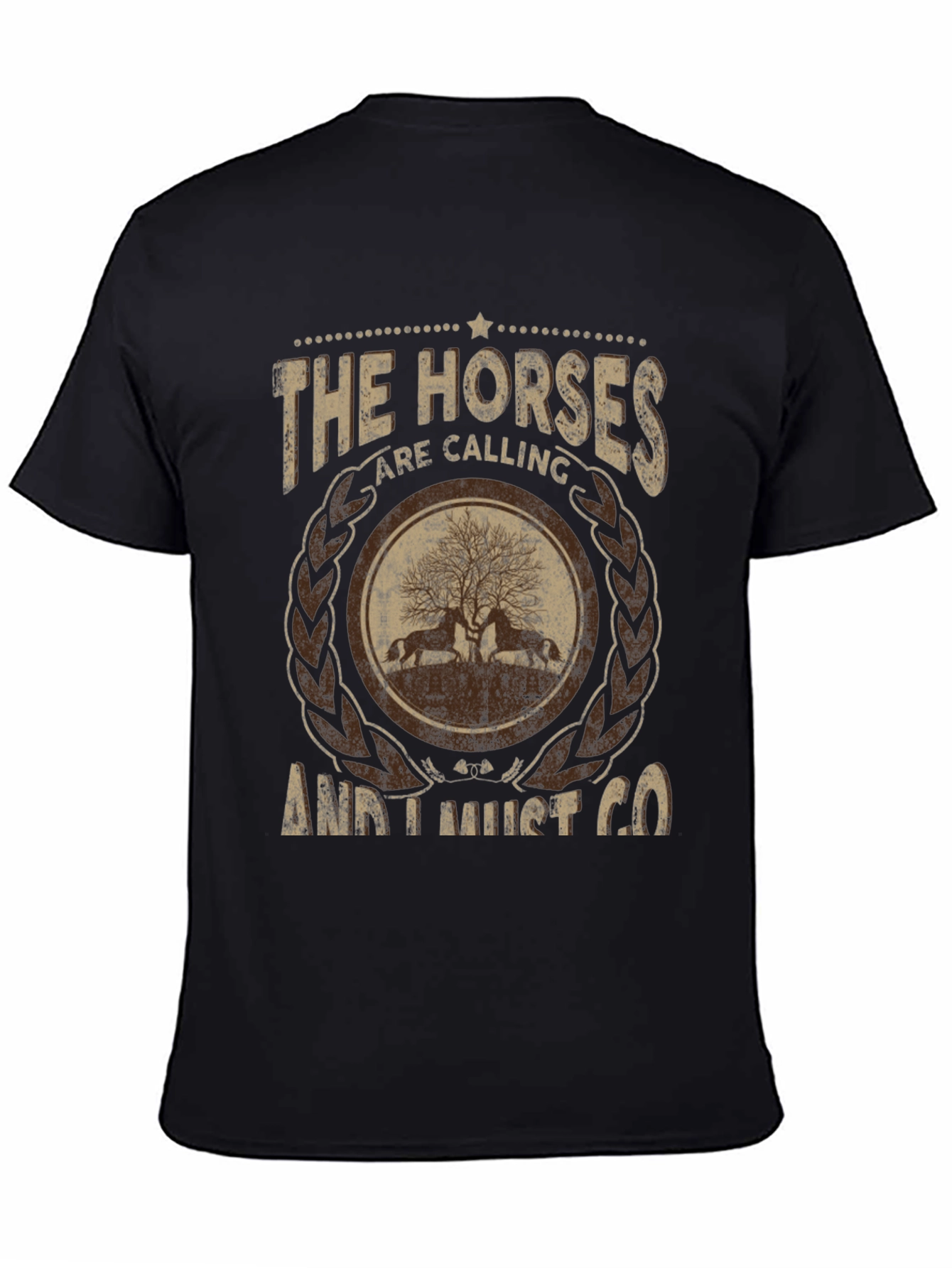 The Horses are Calling Mens Graphic T-Shirt