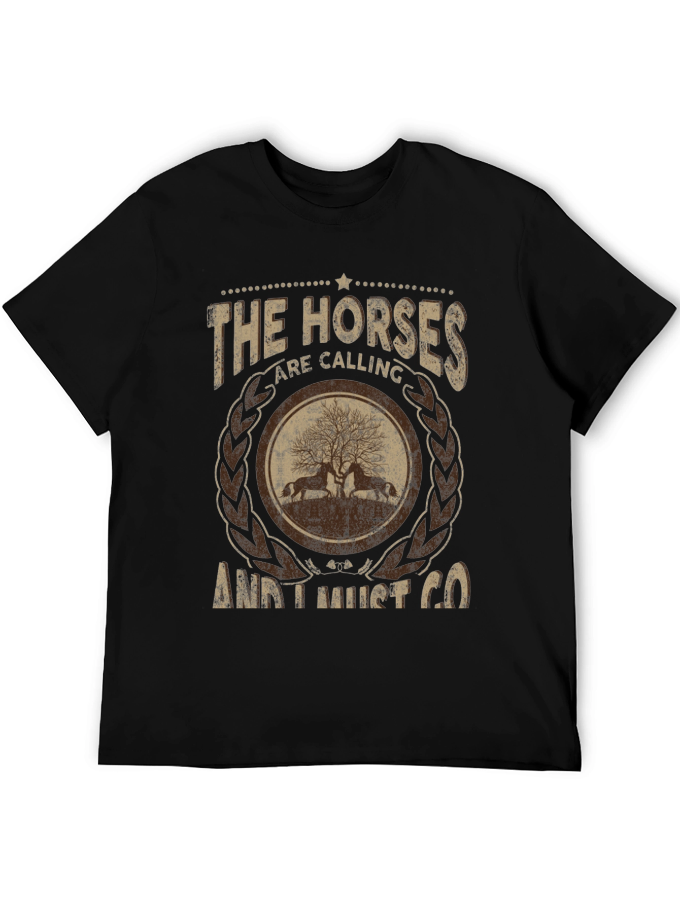 The Horses are Calling Mens Graphic T-Shirt