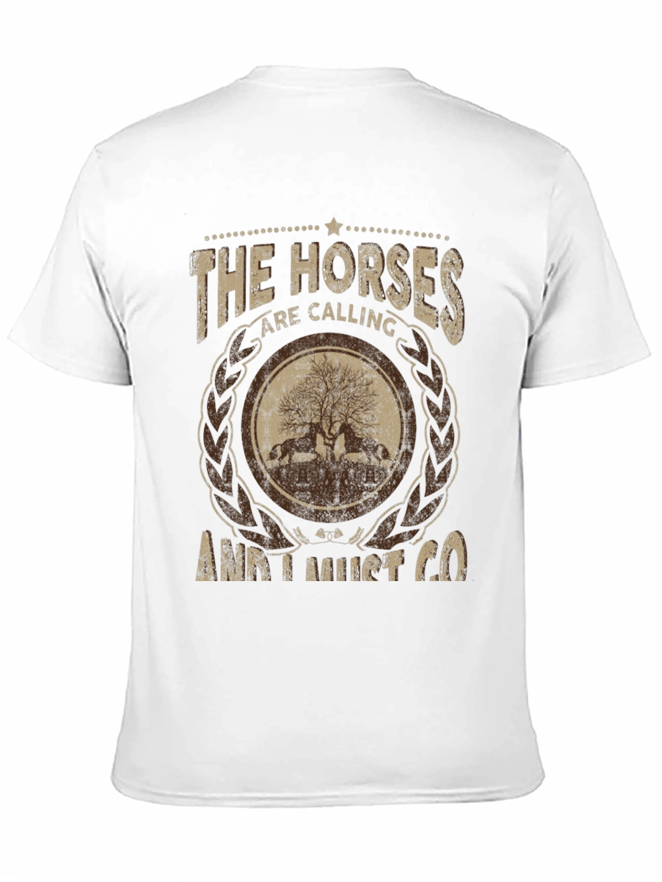 The Horses are Calling Mens Graphic T-Shirt