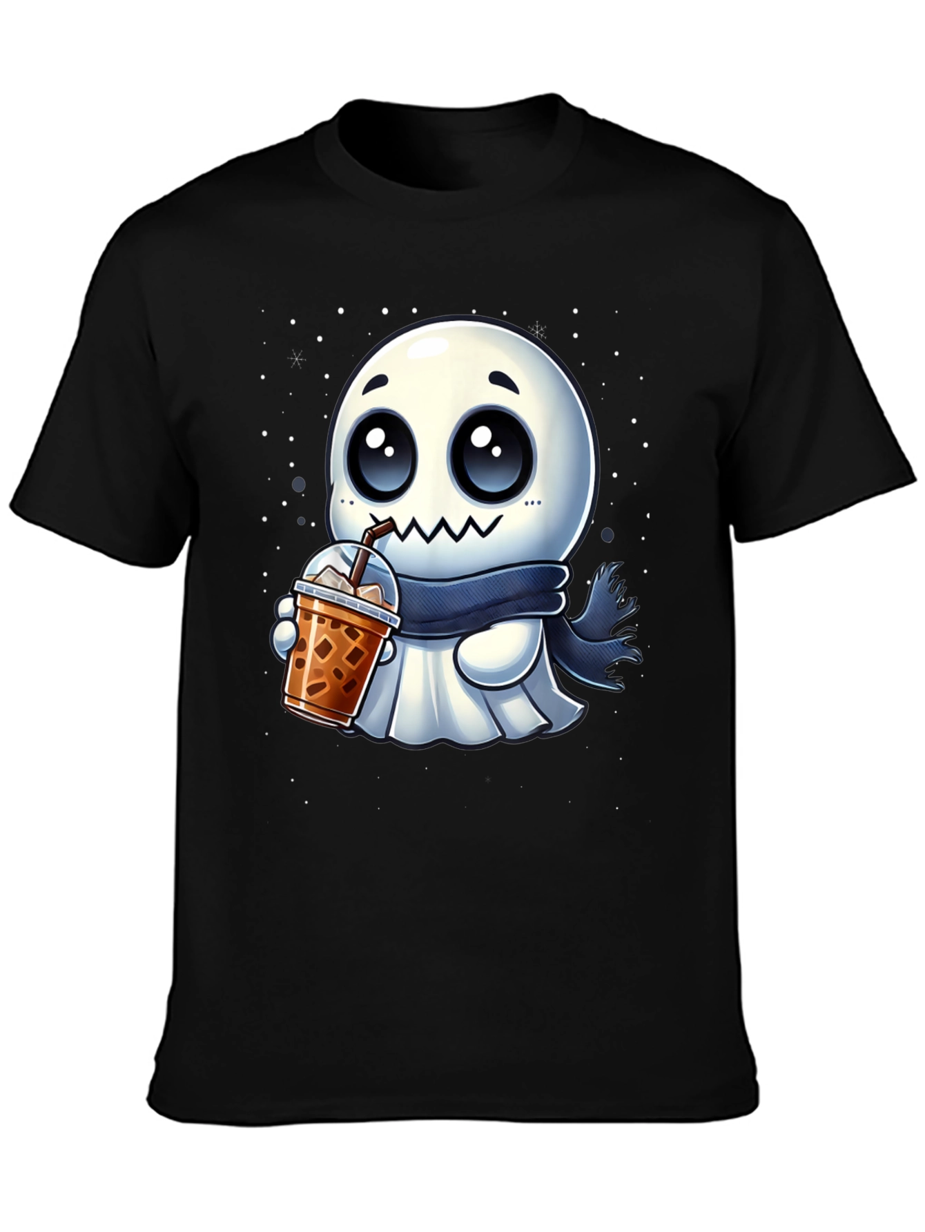 Ghost Boba Lover Black T-Shirt