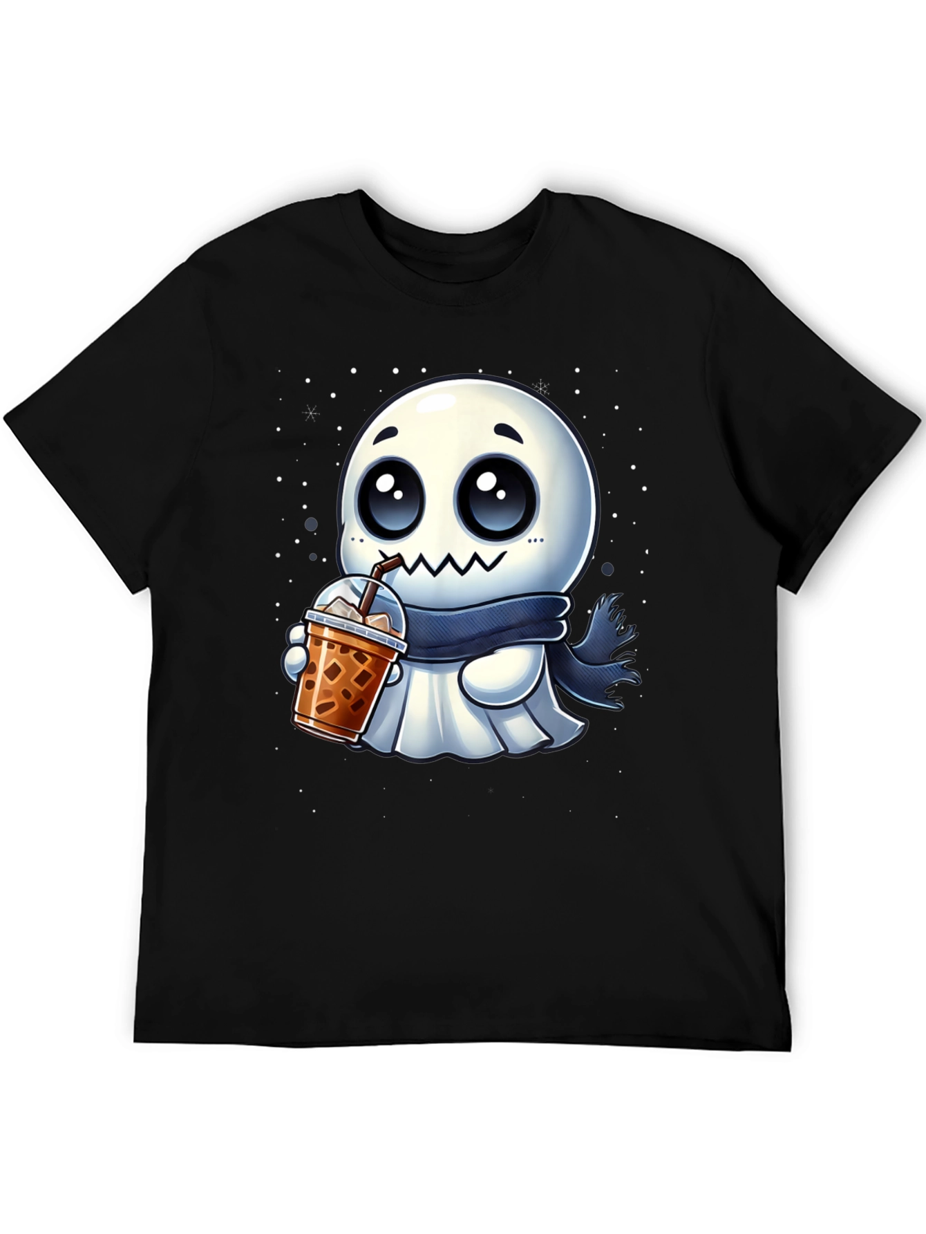 Ghost Boba Lover Black T-Shirt