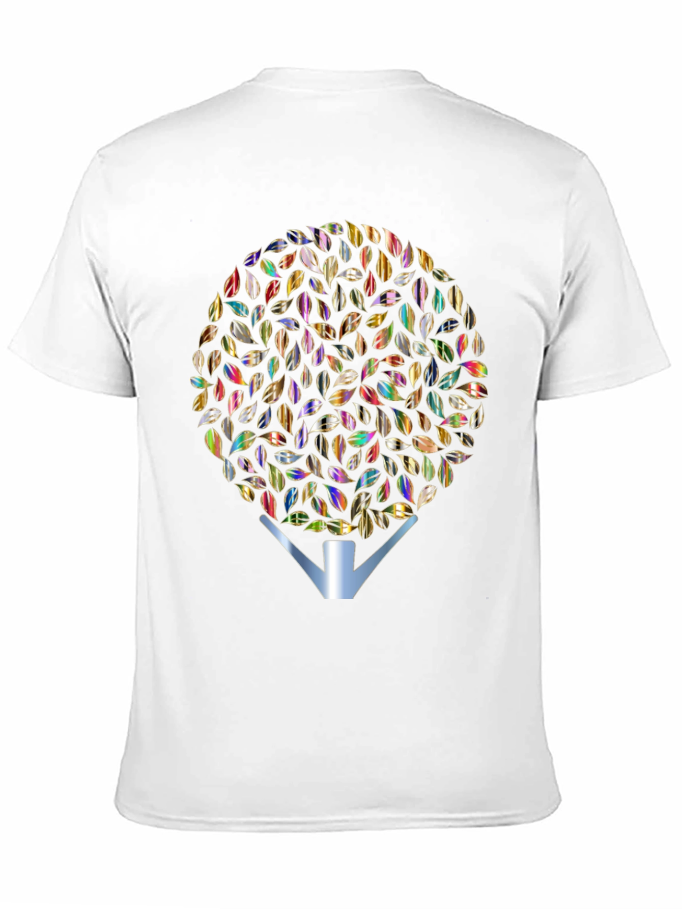 Leafy Tree Graphic Tee - Stylish Mens Black T-Shirt