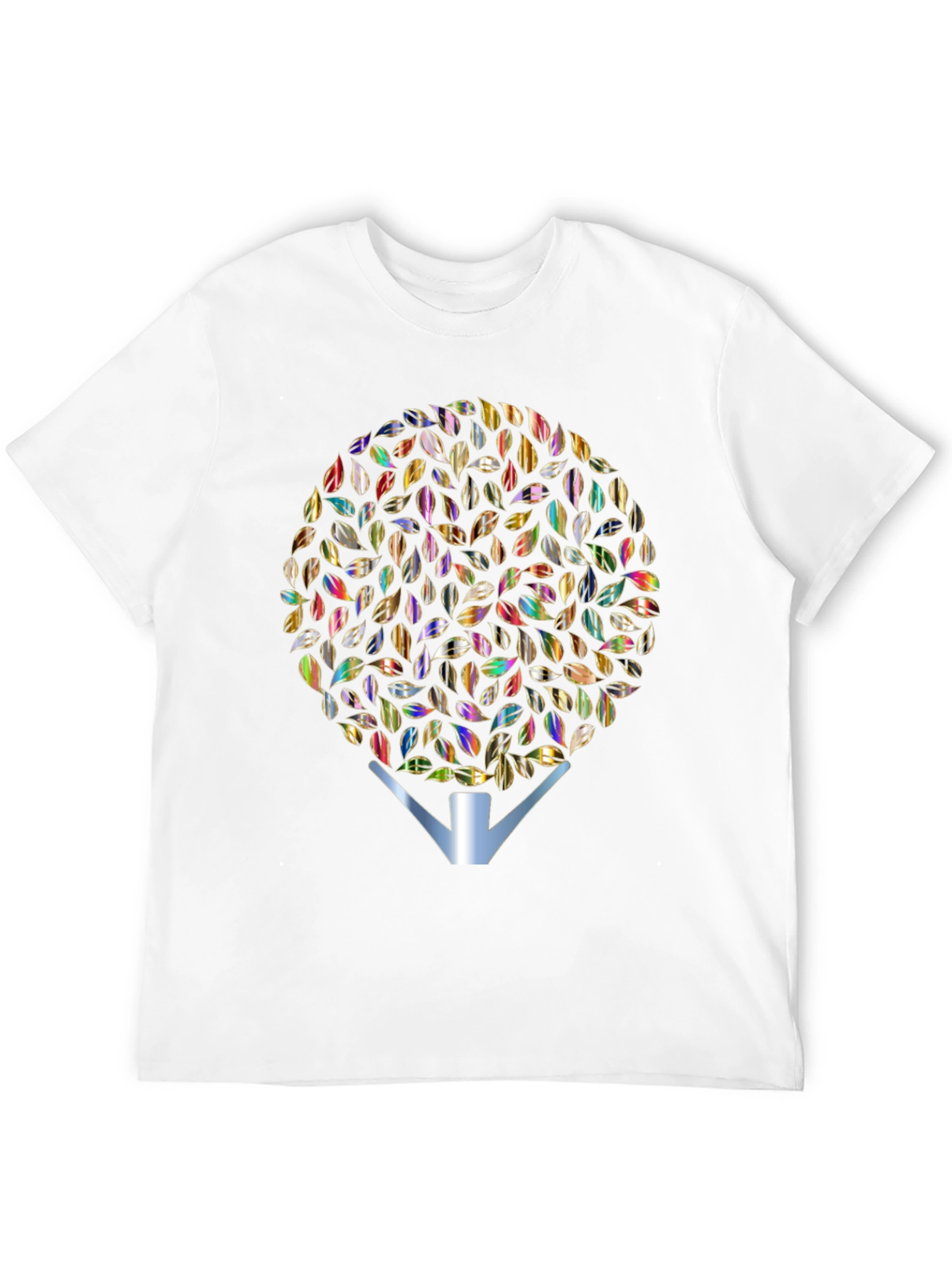 Leafy Tree Graphic Tee - Stylish Mens Black T-Shirt