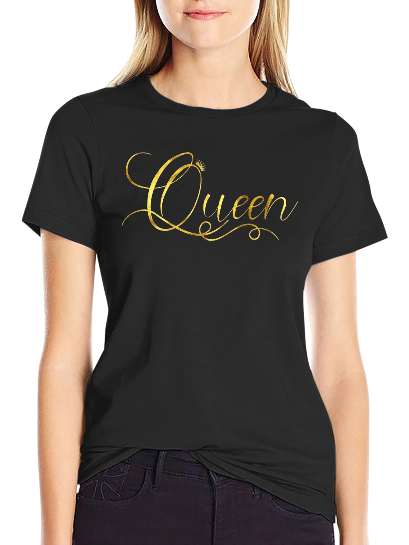 Queen Graphic Tee - Gildan Softstyle Black T-Shirt