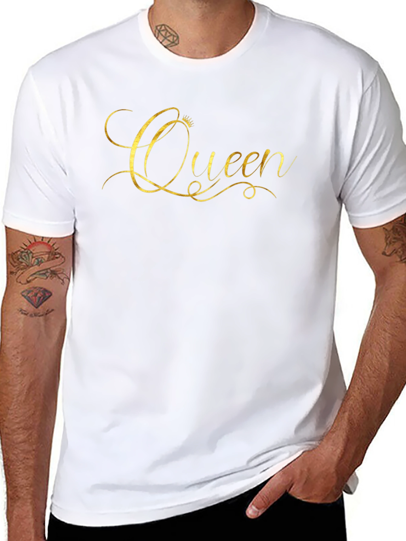 Queen Graphic Tee - Gildan Softstyle Black T-Shirt