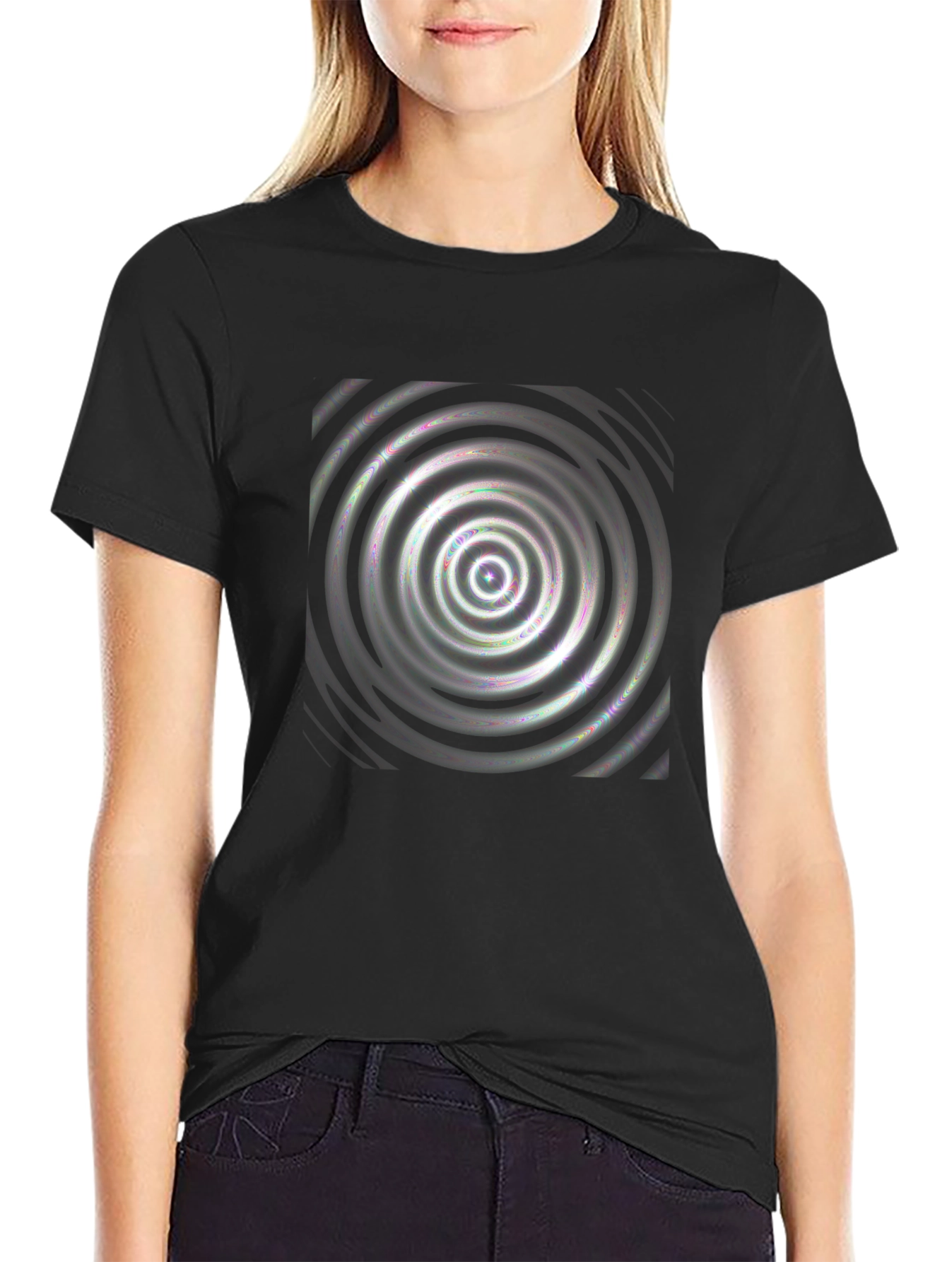 Abstract Concentric Circle Graphic Tee