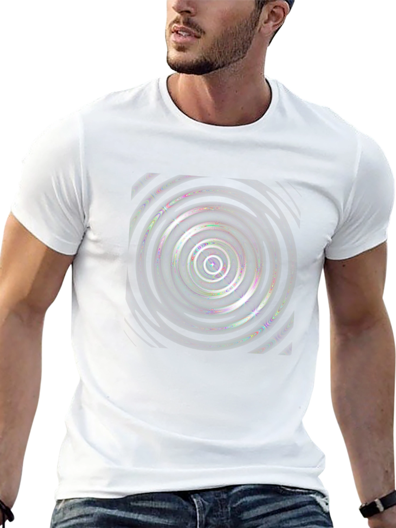 Abstract Concentric Circle Graphic Tee
