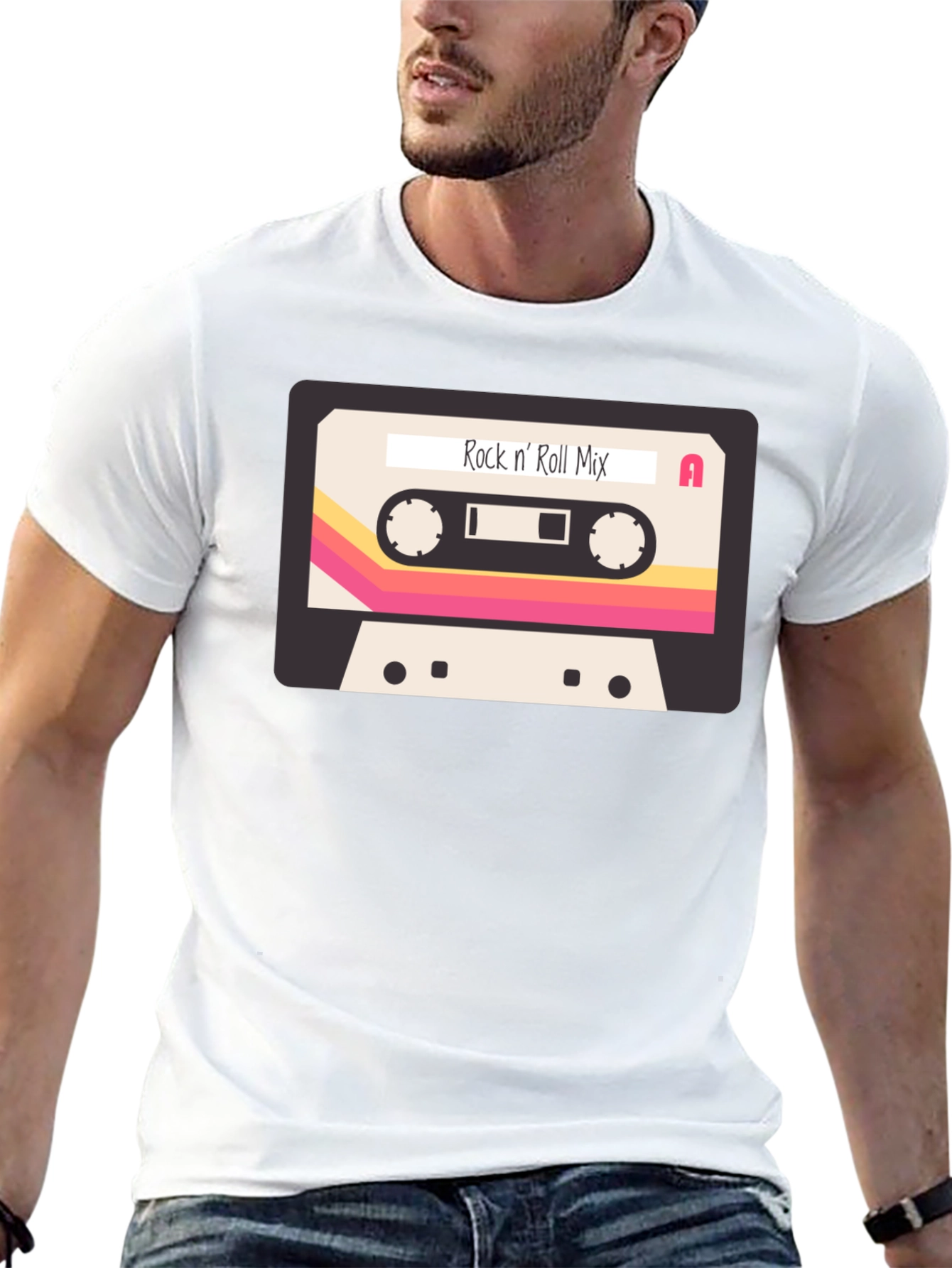 Retro Rock n Roll Mixtape Graphic T-Shirt