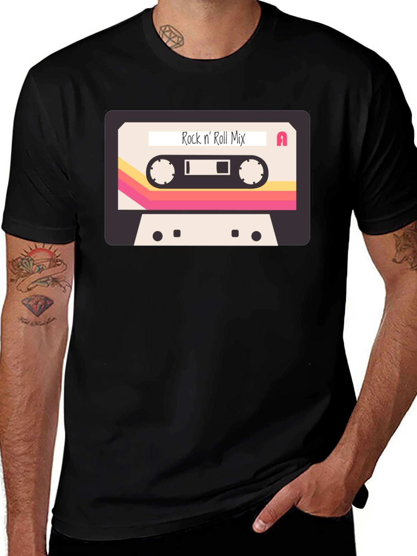 Retro Rock n Roll Mixtape Graphic T-Shirt