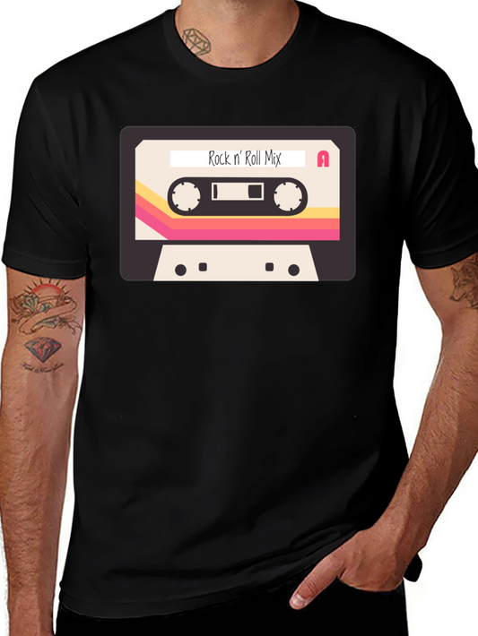 Retro Rock n Roll Mixtape Graphic T-Shirt
