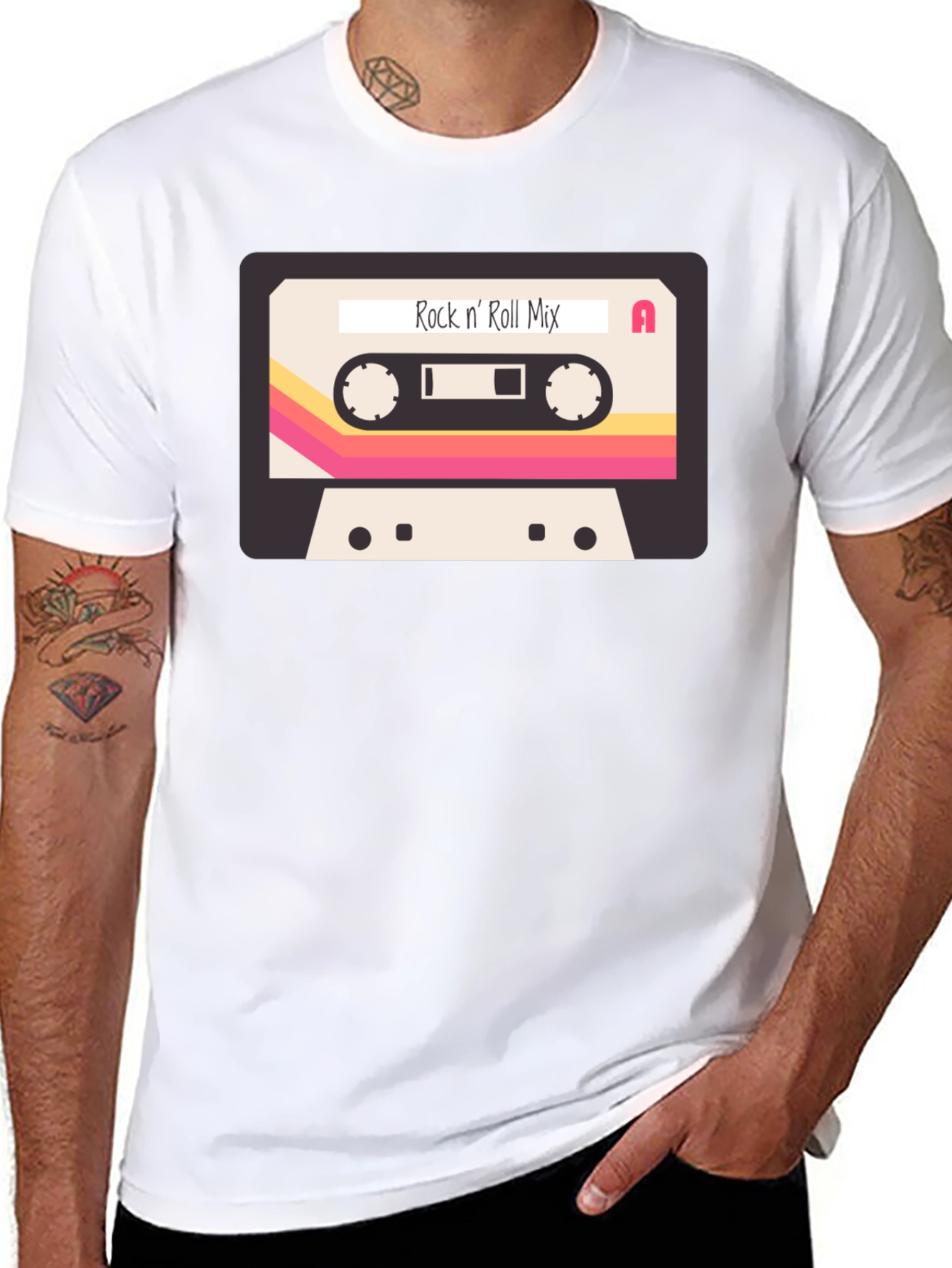 Retro Rock n Roll Mixtape Graphic T-Shirt