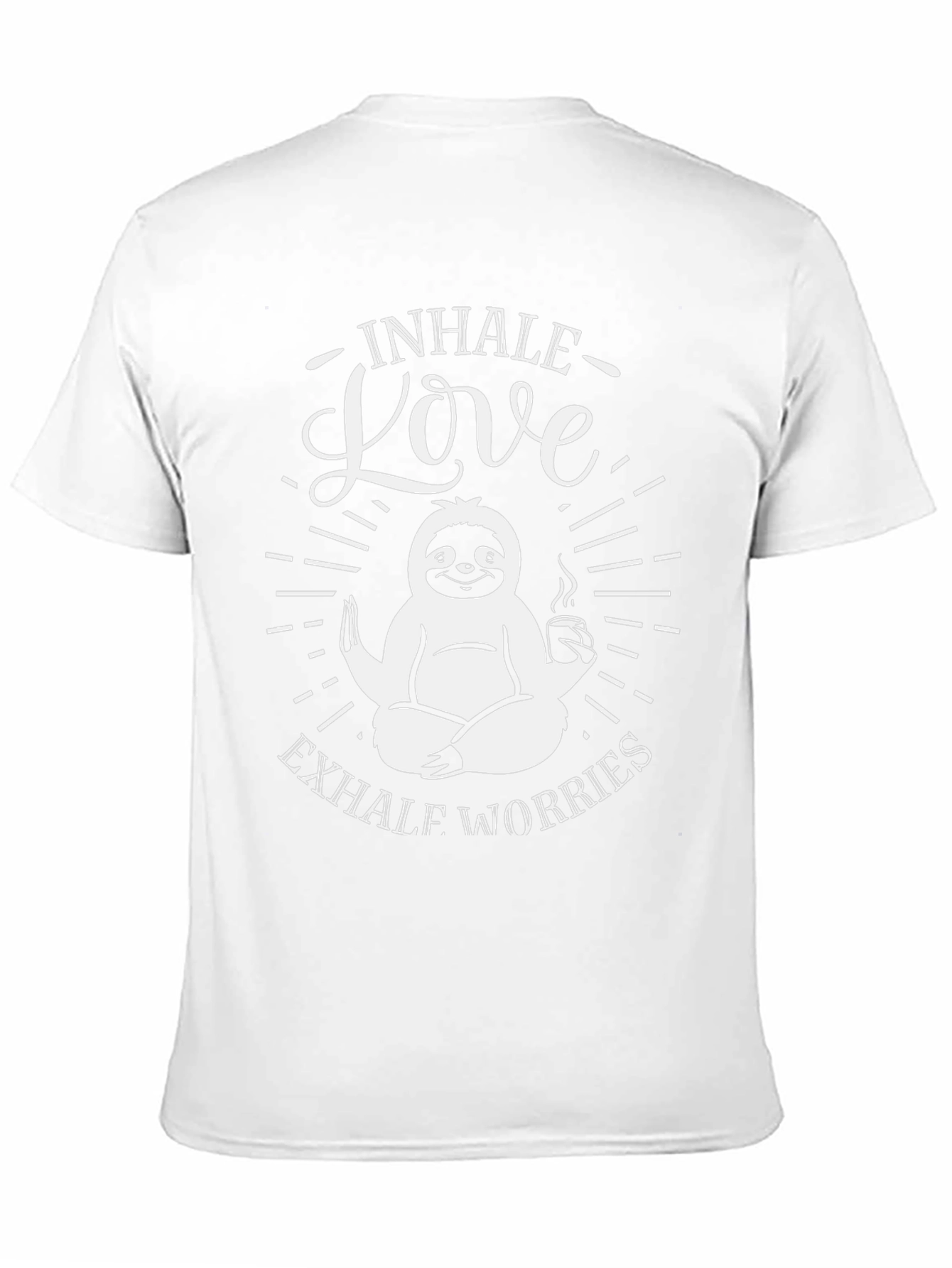 Sloth Inhale Love Exhale Worries Graphic T-Shirt