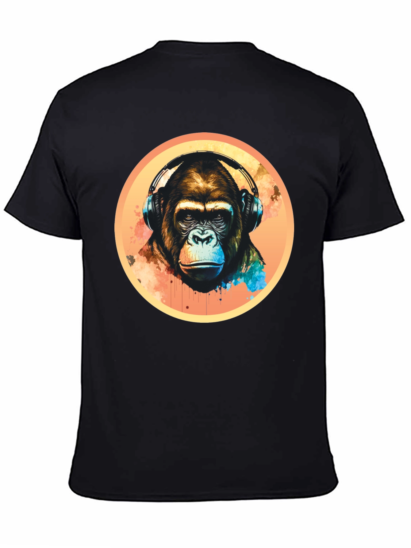 Cool Gorilla Headphones Graphic Tee