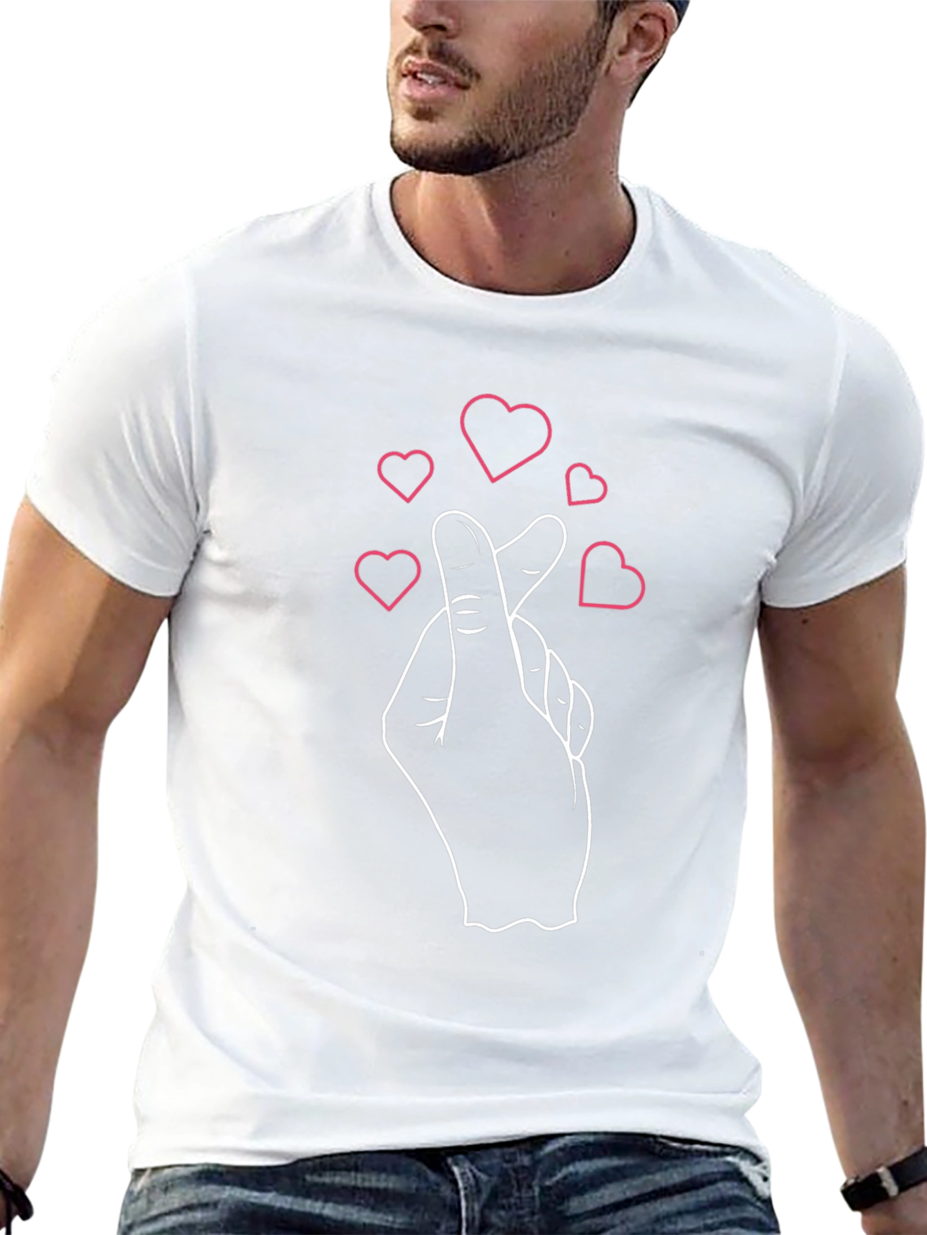 Finger Heart T-Shirt - Korean Love Sign