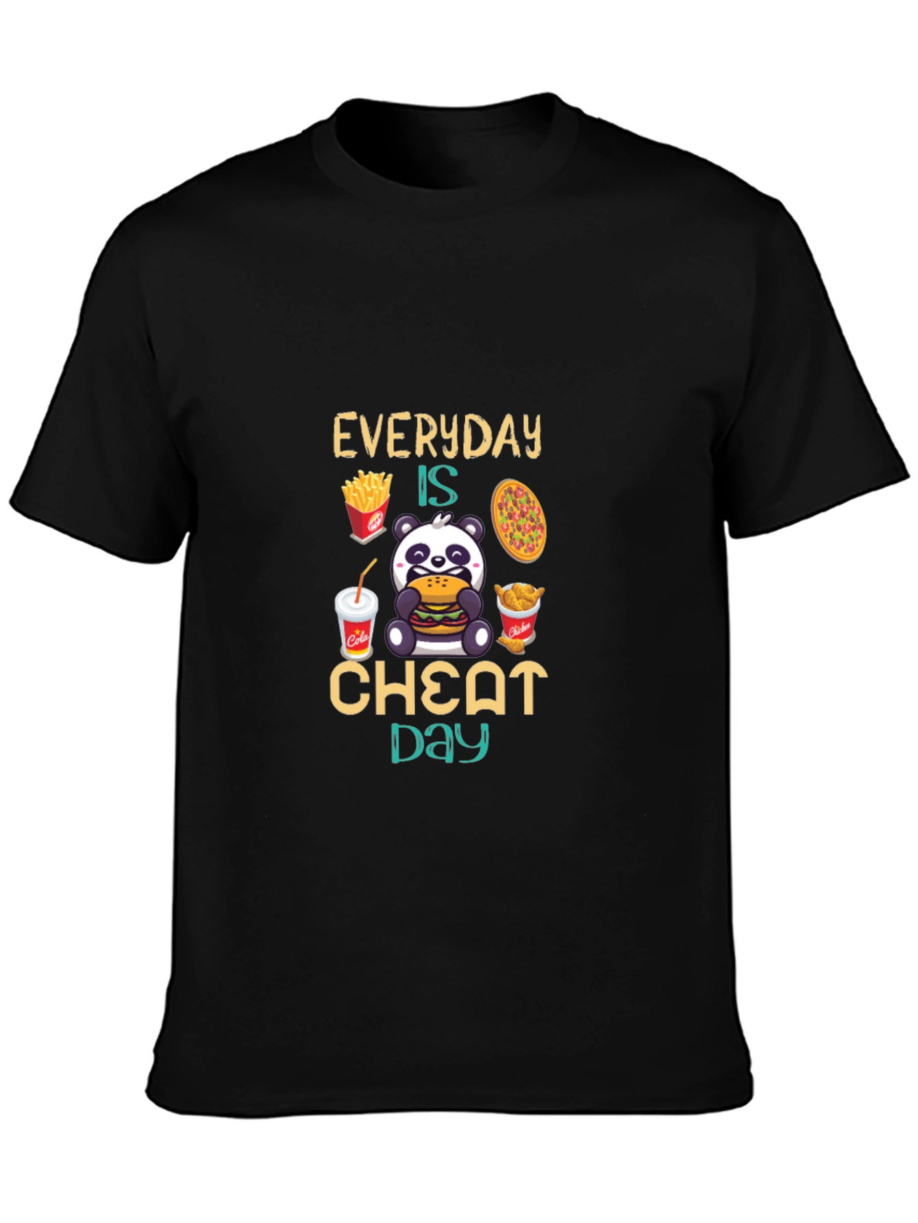 Everyday is Cheat Day T-Shirt Panda Foodie Tee