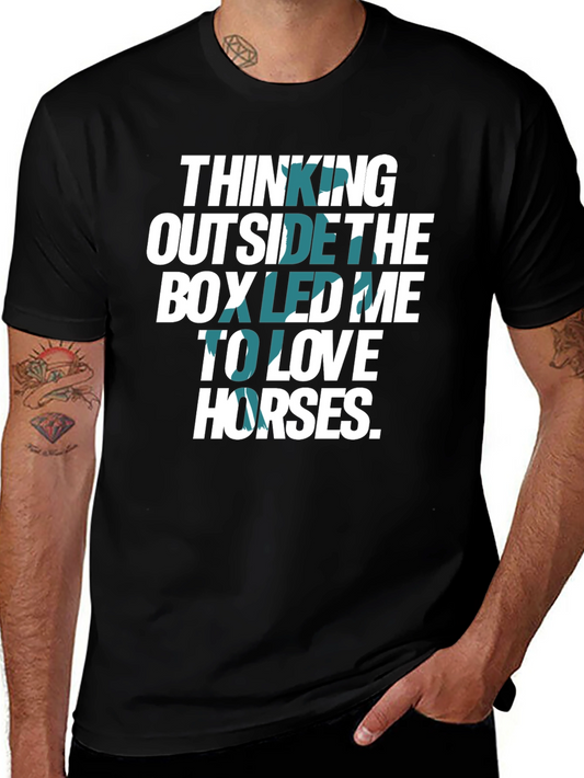 Thinking Outside The Box Horses Graphic T-Shirt