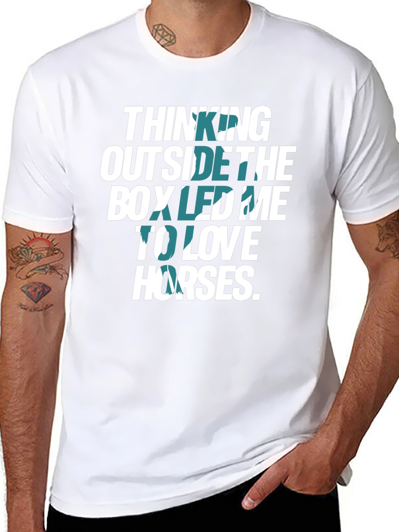 Thinking Outside The Box Horses Graphic T-Shirt