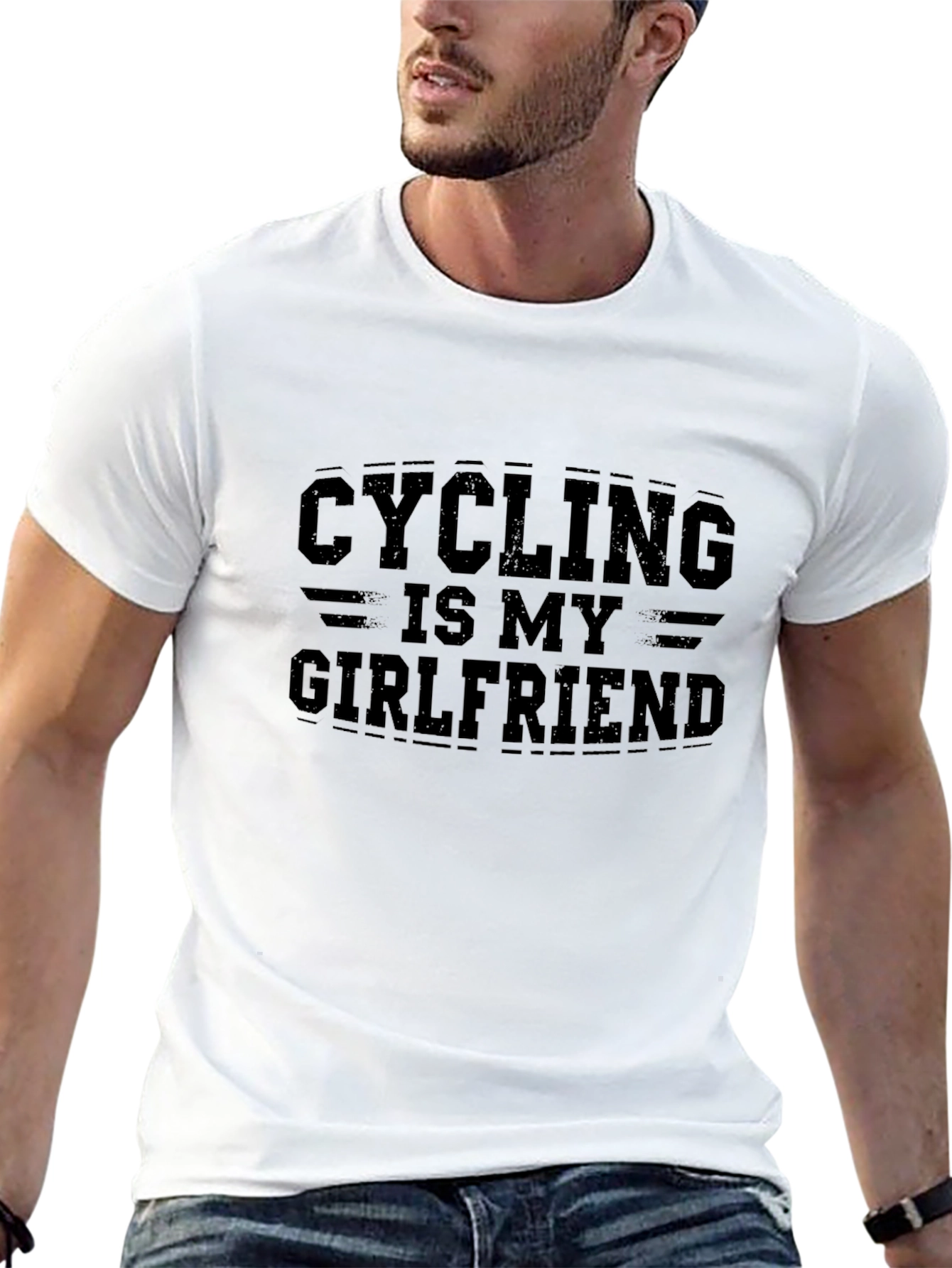 Cycling is My Girlfriend Black T-Shirt