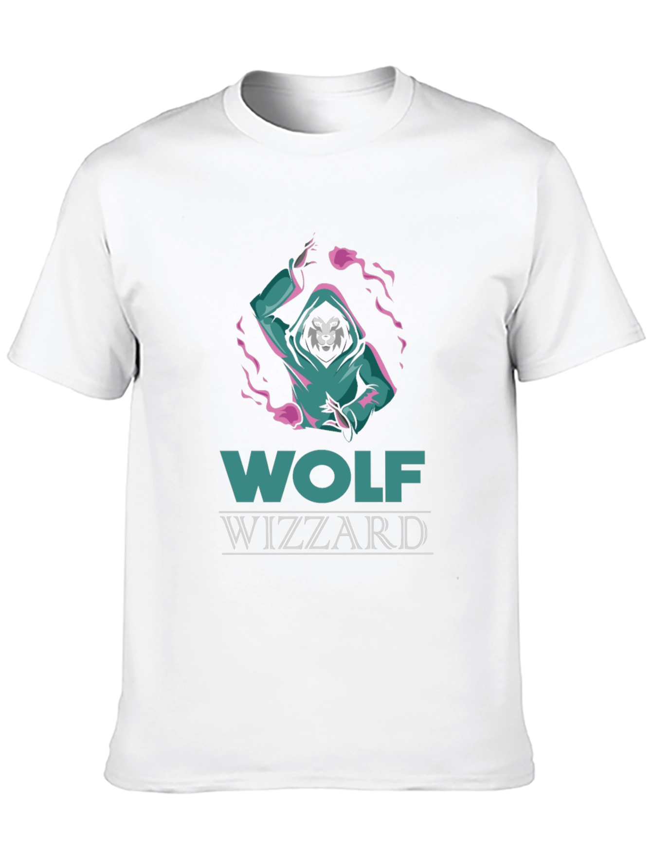 Wolf Wizzard Graphic Tee - Cool Black T-Shirt