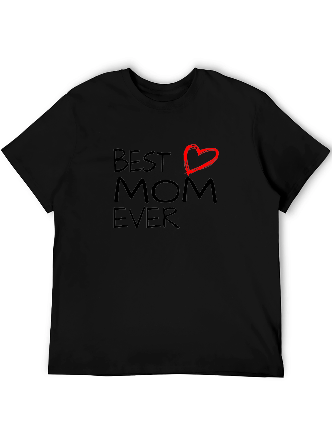 Best Mom Ever T-Shirt Heart Detail Short Sleeve