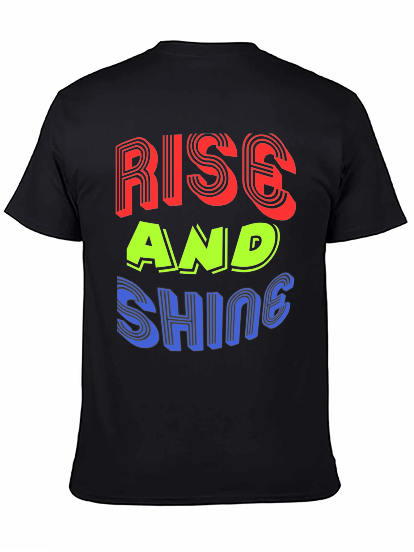 Rise and Shine Graphic Tee - Stylish Black T-Shirt