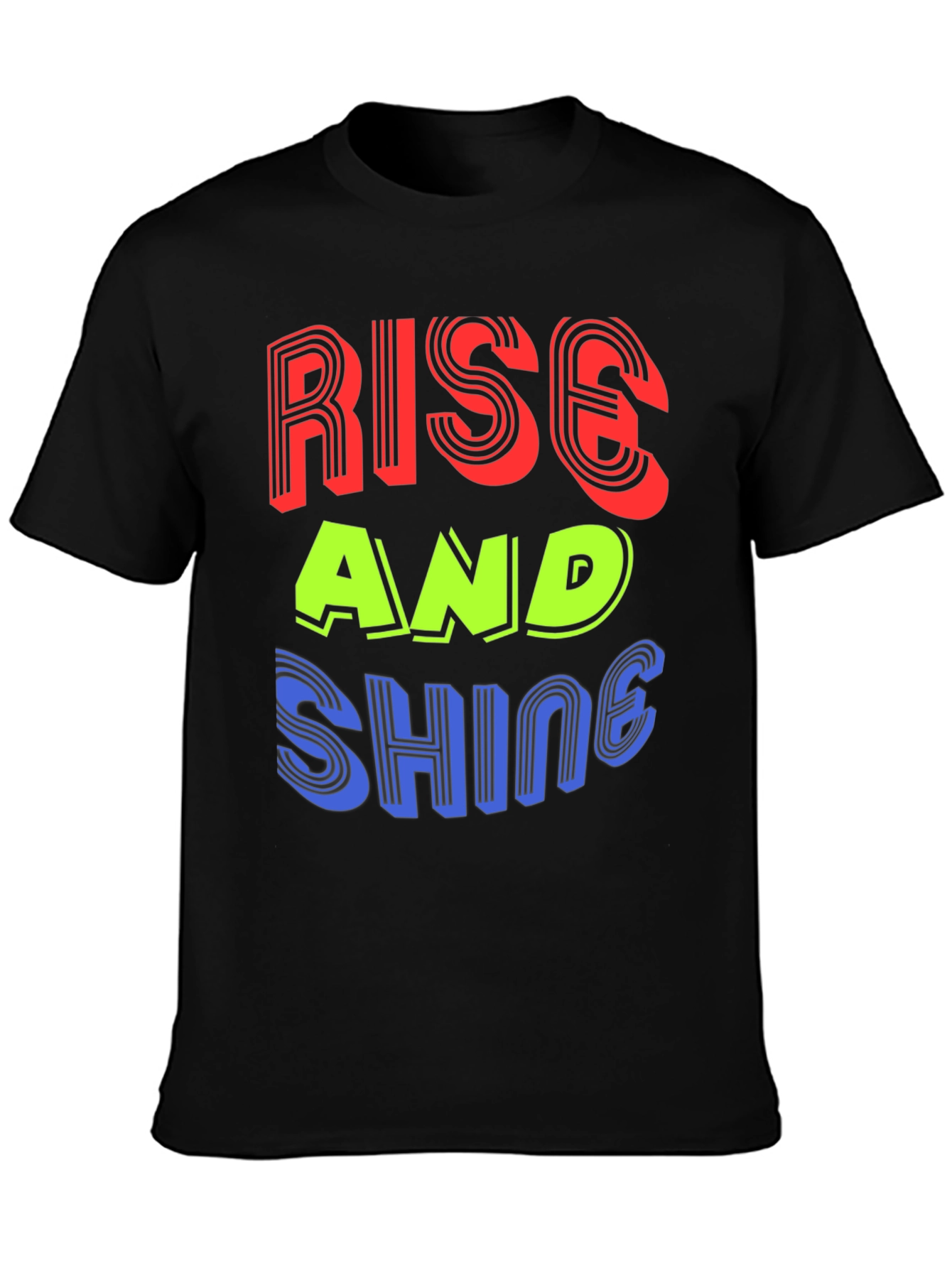 Rise and Shine Graphic Tee - Stylish Black T-Shirt