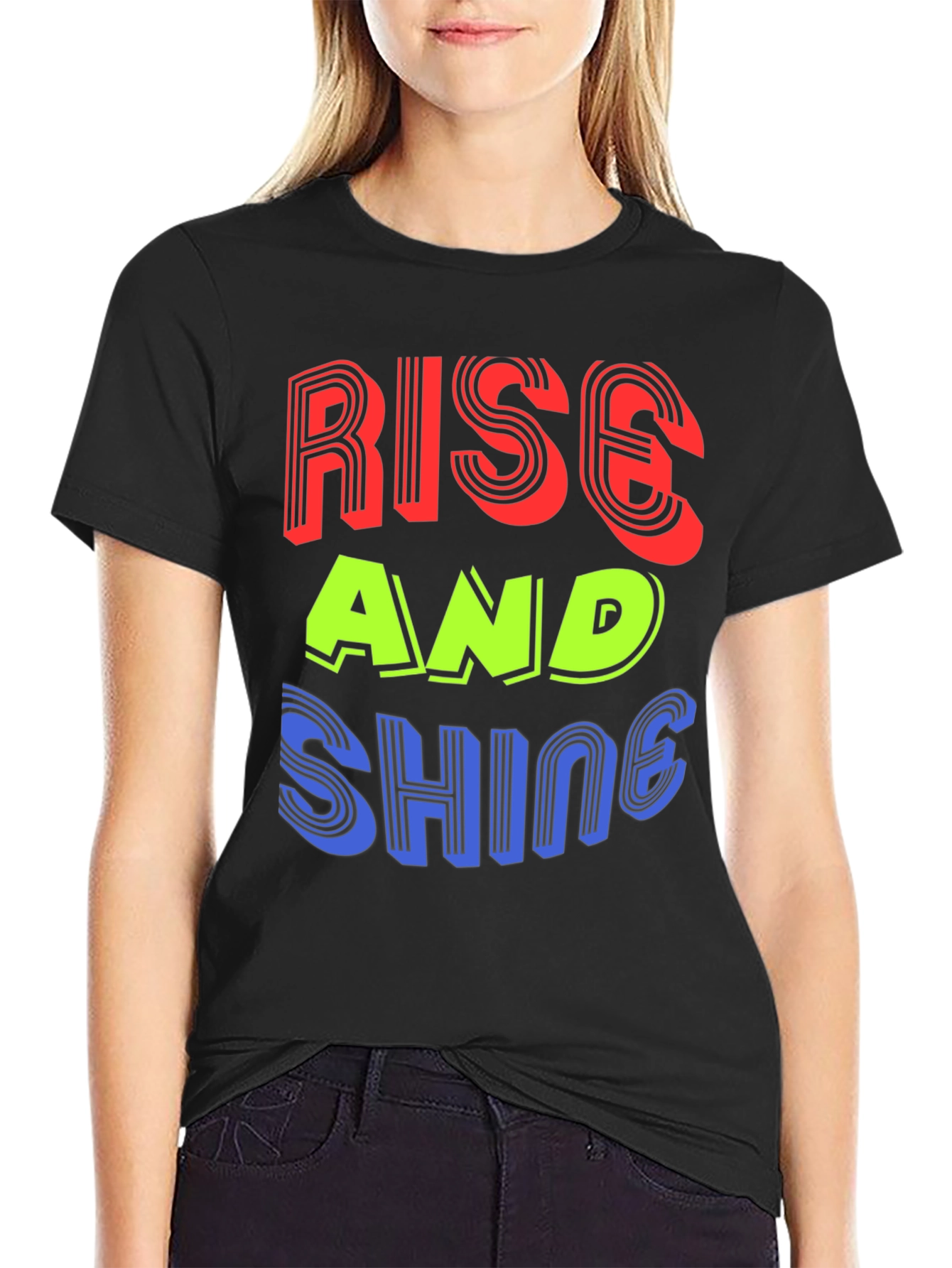 Rise and Shine Graphic Tee - Stylish Black T-Shirt