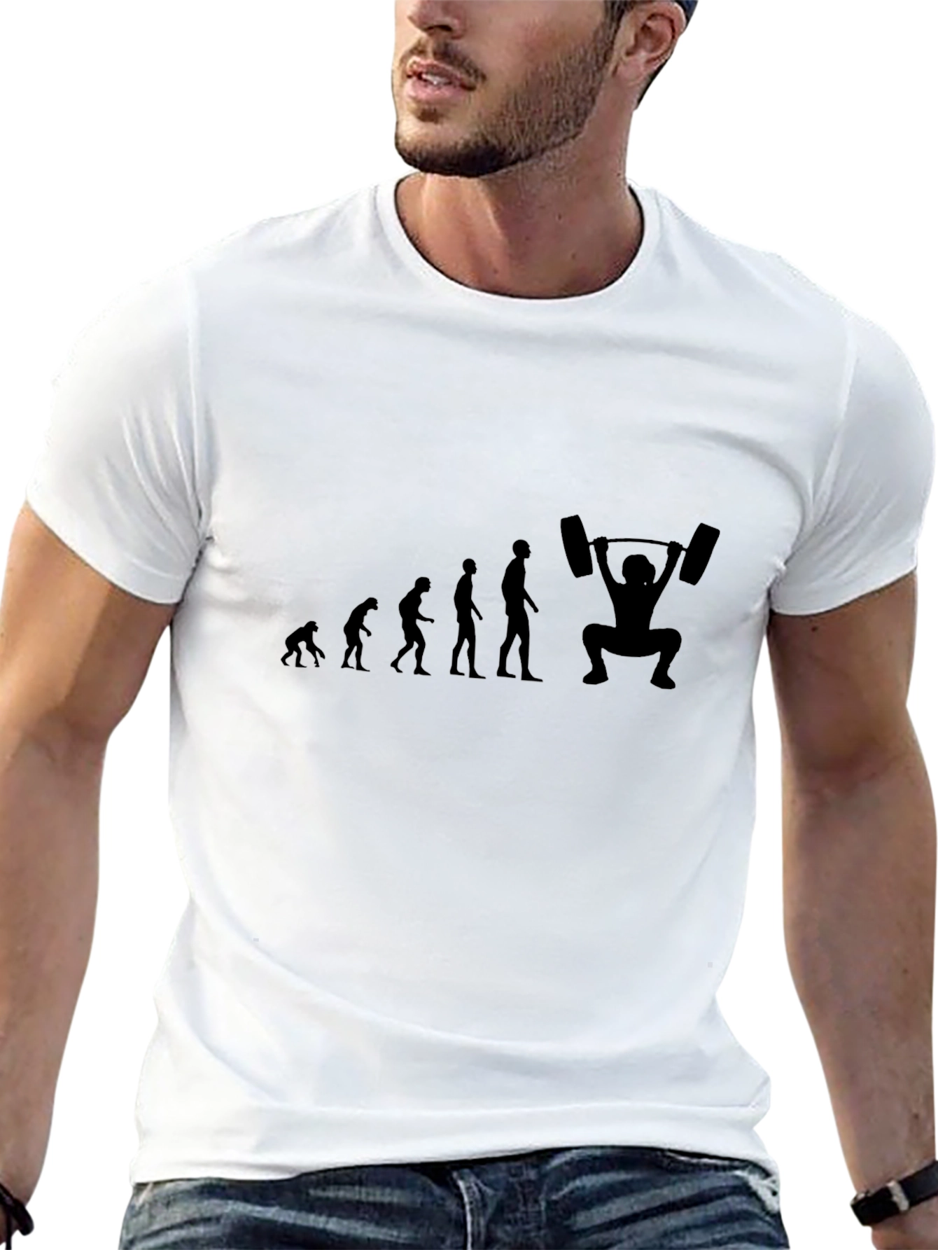 Evolution of Weightlifting T-Shirt - Black