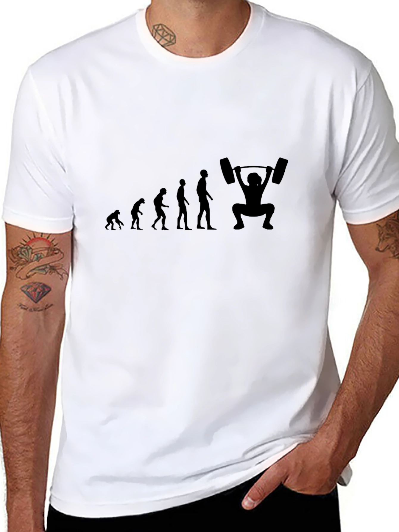 Evolution of Weightlifting T-Shirt - Black