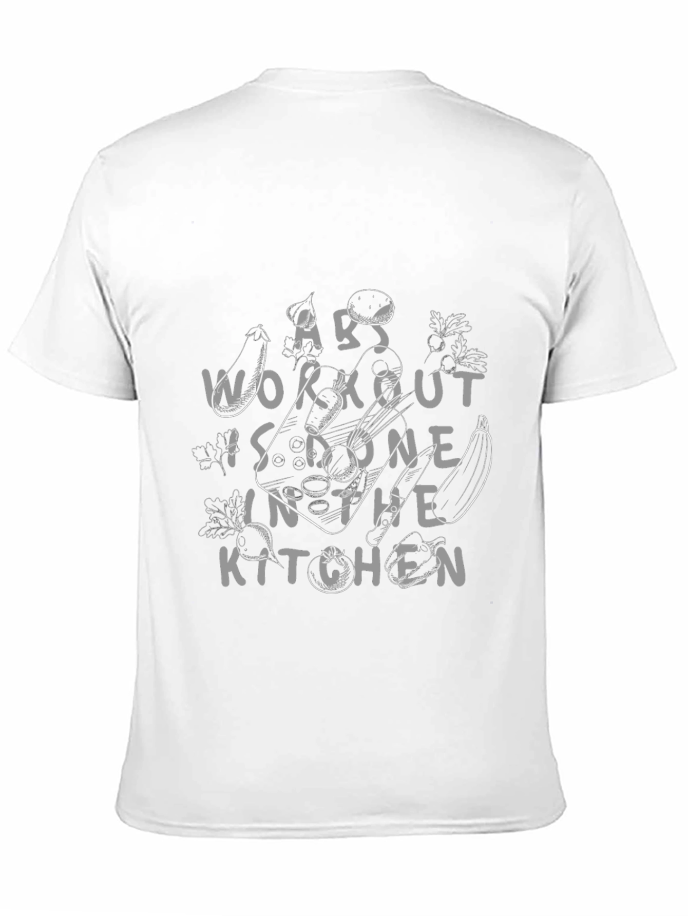 Abs Workout Kitchen Black Graphic Tee
