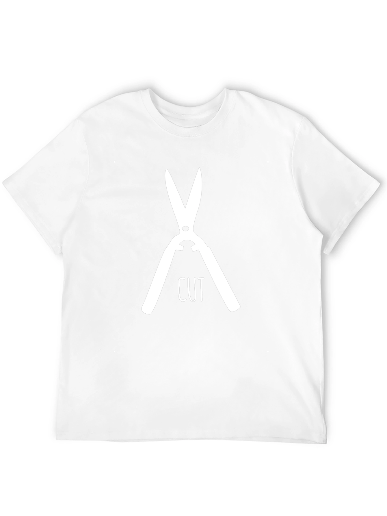 Cut Tee - Black T-Shirt with Scissor Graphic
