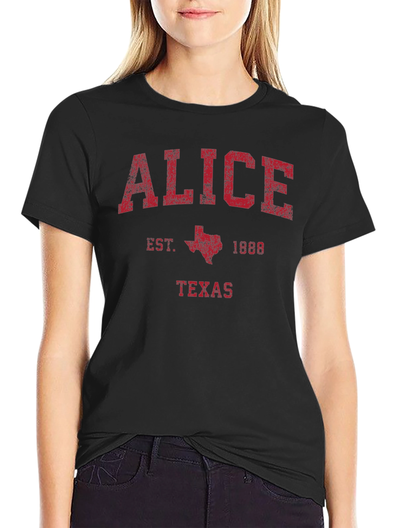 Alice Texas EST. 1888 Black T-Shirt