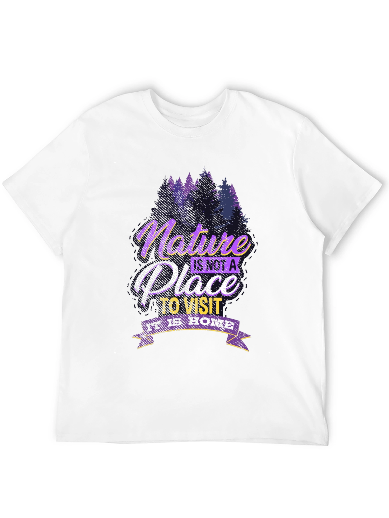 Nature is Home Graphic Tee - Black Cotton Shirt