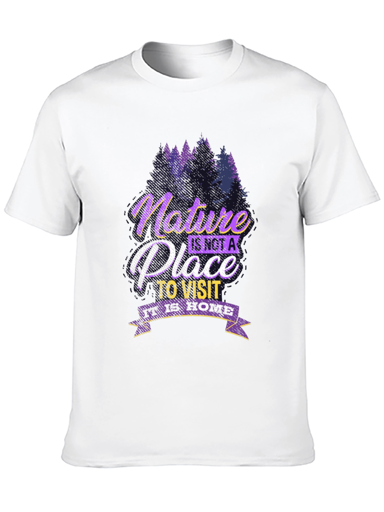 Nature is Home Graphic Tee - Black Cotton Shirt